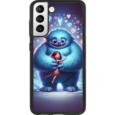 Samsung Galaxy S21 FE 5G Case Hülle - Silikon schwarz Valentin 2024 Flauschige Liebe
