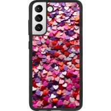 Samsung Galaxy S21 FE 5G Case Hülle - Silikon schwarz Valentin 2025 Konfetti