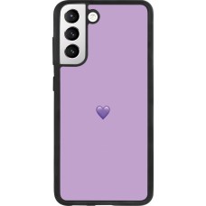 Samsung Galaxy S21 FE 5G Case Hülle - Silikon schwarz Valentine 2023 purpule single heart
