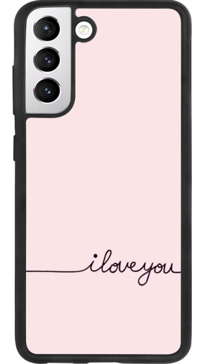 Samsung Galaxy S21 FE 5G Case Hülle - Silikon schwarz Valentine 2023 i love you writing