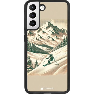 Samsung Galaxy S21 FE 5G Case Hülle - Silikon schwarz Vintage Skiberg