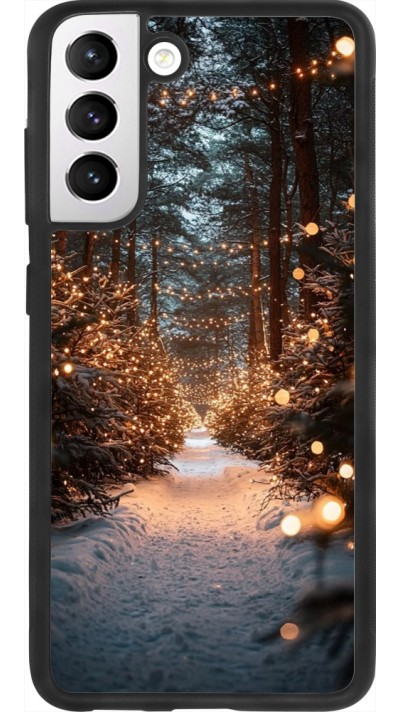 Samsung Galaxy S21 FE 5G Case Hülle - Silikon schwarz Winter 25 Winter snowy road
