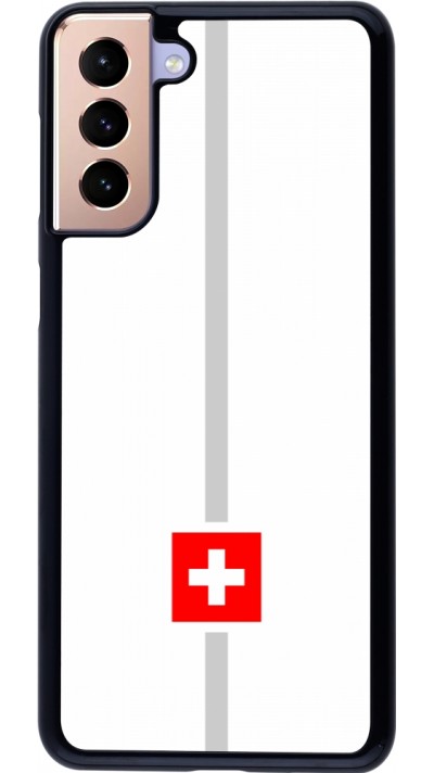 Samsung Galaxy S21+ 5G Case Hülle - Kanton CH weiss