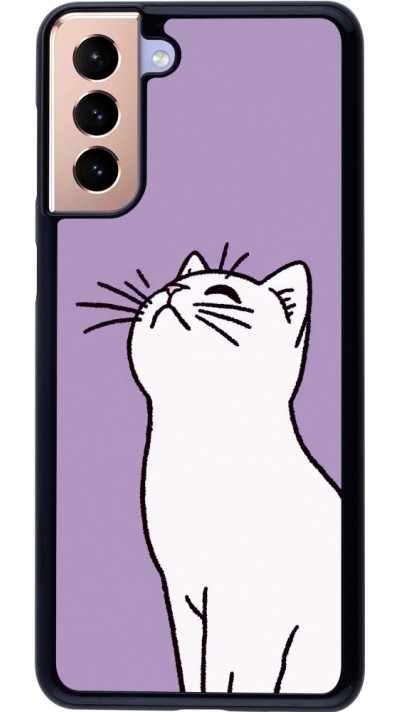 Samsung Galaxy S21+ 5G Case Hülle - Chat auf lila Hintergrund