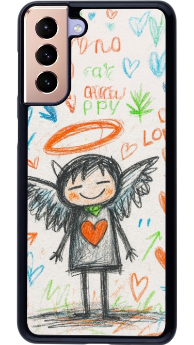 Samsung Galaxy S21+ 5G Case Hülle - Little Angel Sketch Love