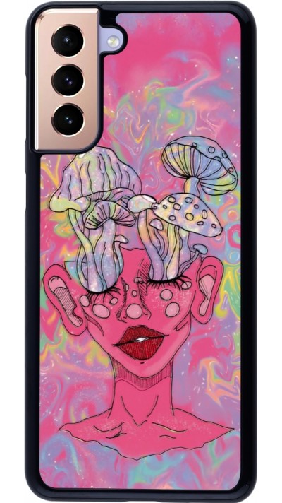Samsung Galaxy S21+ 5G Case Hülle - Psychedelic pink mushroom