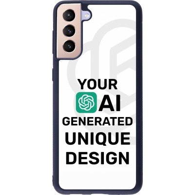 Samsung Galaxy S21+ 5G Case Hülle - Silikon schwarz 100% einzigartig erstellt dank Deiner Kreativität und künstlicher Intelligenz (KI)