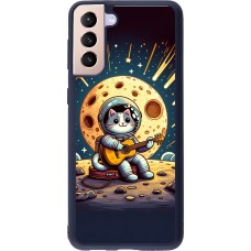 Samsung Galaxy S21+ 5G Case Hülle - Silikon schwarz AstroKatze RockMond