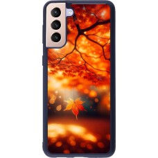 Samsung Galaxy S21+ 5G Case Hülle - Silikon schwarz Herbst Magisch Orange