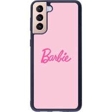 Samsung Galaxy S21+ 5G Case Hülle - Silikon schwarz Barbie Text
