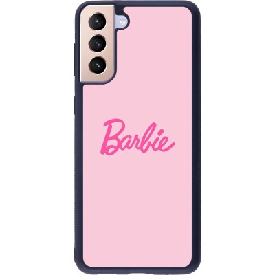 Samsung Galaxy S21+ 5G Case Hülle - Silikon schwarz Barbie Text