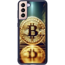Samsung Galaxy S21+ 5G Case Hülle - Silikon schwarz Bitcoin Stehen