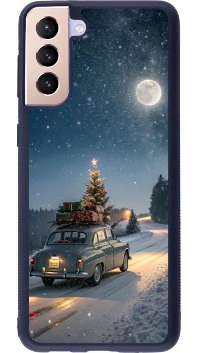 Samsung Galaxy S21+ 5G Case Hülle - Silikon schwarz Christmas 25 Car with Tree Xmas