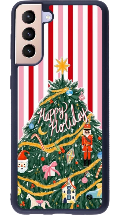 Samsung Galaxy S21+ 5G Case Hülle - Silikon schwarz Christmas 25 Happy Holiday