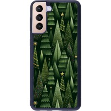 Samsung Galaxy S21+ 5G Case Hülle - Silikon schwarz Christmas 25 Pattern Xmas Tree