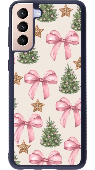 Samsung Galaxy S21+ 5G Case Hülle - Silikon schwarz Christmas 25 Vintage Ribbons