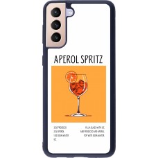 Samsung Galaxy S21+ 5G Case Hülle - Silikon schwarz Cocktail Rezept Aperol Spritz