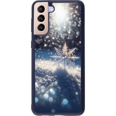 Samsung Galaxy S21+ 5G Case Hülle - Silikon schwarz Schneeflocke Solar Glanz