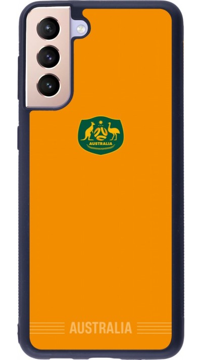 Coque Samsung Galaxy S21+ 5G - Silicone rigide noir Maillot de football Australie 2026 personnalisable