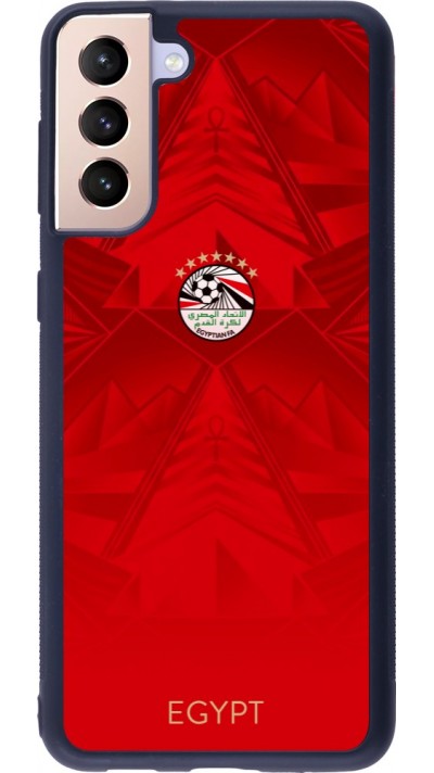 Coque Samsung Galaxy S21+ 5G - Silicone rigide noir Maillot de football E?gypte 2026 personnalisable