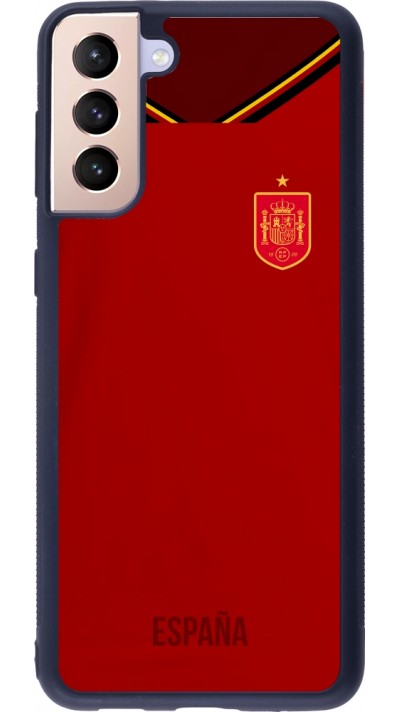 Samsung Galaxy S21+ 5G Case Hülle - Silikon schwarz Spanien 2022 personalisierbares Fußballtrikot