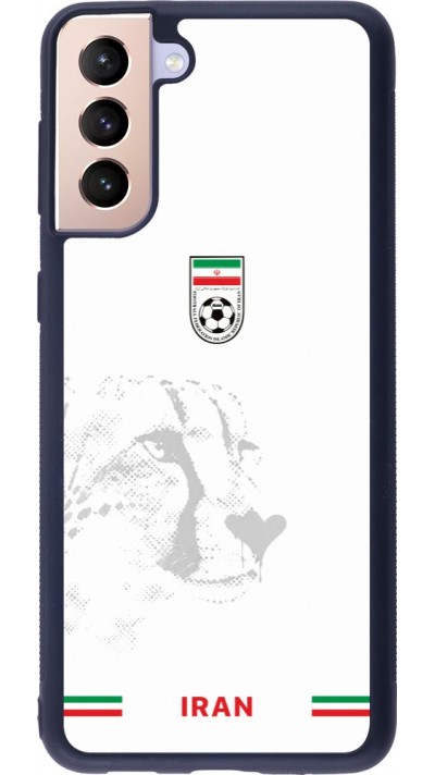 Coque Samsung Galaxy S21+ 5G - Silicone rigide noir Maillot de football Iran 2026 personnalisable