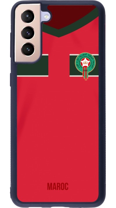 Samsung Galaxy S21+ 5G Case Hülle - Silikon schwarz Marokko 2022 personalisierbares Fussballtrikot