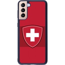 Samsung Galaxy S21+ 5G Case Hülle - Silikon schwarz Hockey World Championship Ecusson Suisse