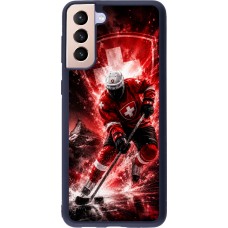Samsung Galaxy S21+ 5G Case Hülle - Silikon schwarz Hockey World Championship Player