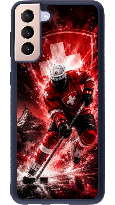 Samsung Galaxy S21+ 5G Case Hülle - Silikon schwarz Hockey World Championship Player