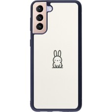 Samsung Galaxy S21+ 5G Case Hülle - Silikon schwarz Minimal Häschen Süße