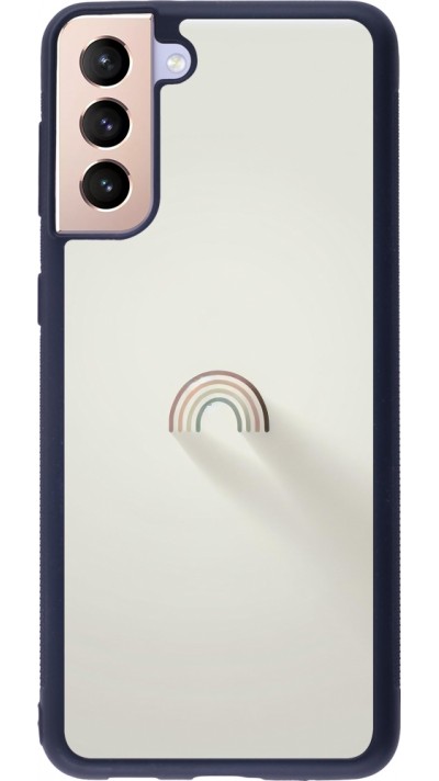 Samsung Galaxy S21+ 5G Case Hülle - Silikon schwarz Mini Regenbogen Minimal