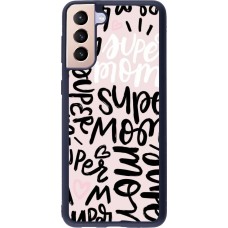 Samsung Galaxy S21+ 5G Case Hülle - Silikon schwarz Mom 2024 Super mom
