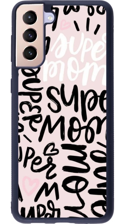 Samsung Galaxy S21+ 5G Case Hülle - Silikon schwarz Mom 2024 Super mom