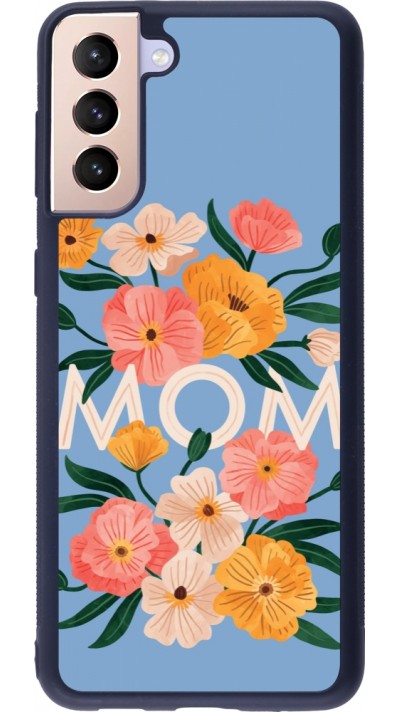 Samsung Galaxy S21+ 5G Case Hülle - Silikon schwarz Mom 2026 Flowers