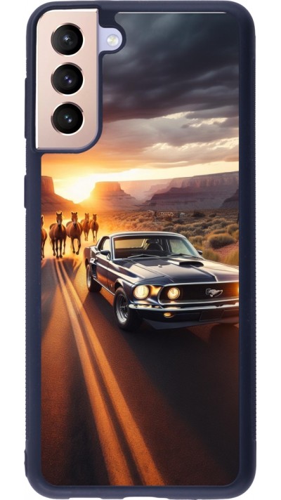 Samsung Galaxy S21+ 5G Case Hülle - Silikon schwarz Mustang 69 Grand Canyon