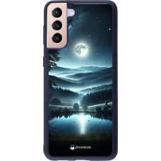 Samsung Galaxy S21+ 5G Case Hülle - Silikon schwarz Ansicht des Nachthimmels