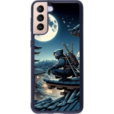 Samsung Galaxy S21+ 5G Case Hülle - Silikon schwarz Ninja unter dem Mond