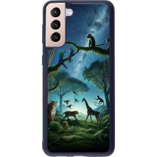 Samsung Galaxy S21+ 5G Case Hülle - Silikon schwarz Paradies der exotischen Tiere