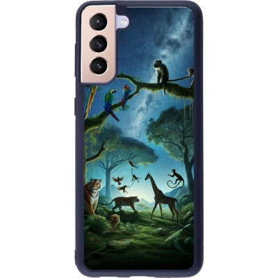 Samsung Galaxy S21+ 5G Case Hülle - Silikon schwarz Paradies der exotischen Tiere