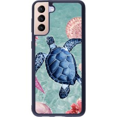 Samsung Galaxy S21+ 5G Case Hülle - Silikon schwarz Preppy Turtle