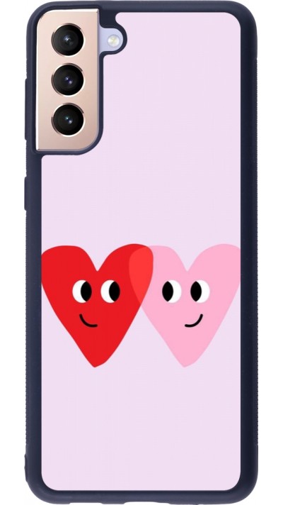 Samsung Galaxy S21+ 5G Case Hülle - Silikon schwarz Saint Valentines Day 26 Heart