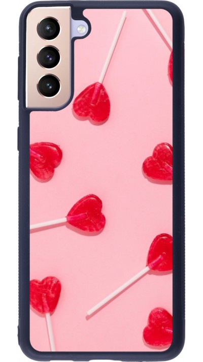 Samsung Galaxy S21+ 5G Case Hülle - Silikon schwarz Saint Valentines Day 26 Lollipop