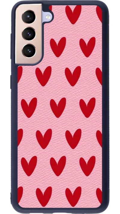 Samsung Galaxy S21+ 5G Case Hülle - Silikon schwarz Saint Valentines Day 26 Pattern heart