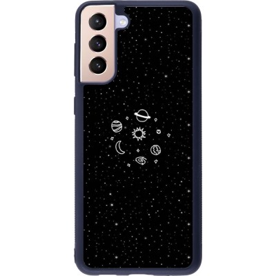Hülle Samsung Galaxy S21+ 5G - Silikon schwarz Space Doodle
