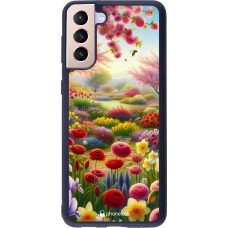 Samsung Galaxy S21+ 5G Case Hülle - Silikon schwarz Frühling 25 Strauß Frühling