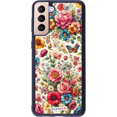 Samsung Galaxy S21+ 5G Case Hülle - Silikon schwarz Spring 25 fruehling bluetend