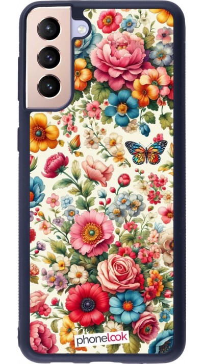 Samsung Galaxy S21+ 5G Case Hülle - Silikon schwarz Spring 25 fruehling bluetend