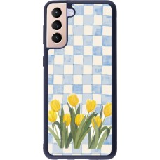 Samsung Galaxy S21+ 5G Case Hülle - Silikon schwarz Blue vichy tulips Spring 2026