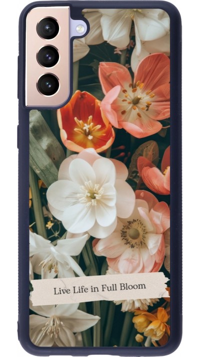 Coque Samsung Galaxy S21+ 5G - Silicone rigide noir Full Bloom Spring 2026